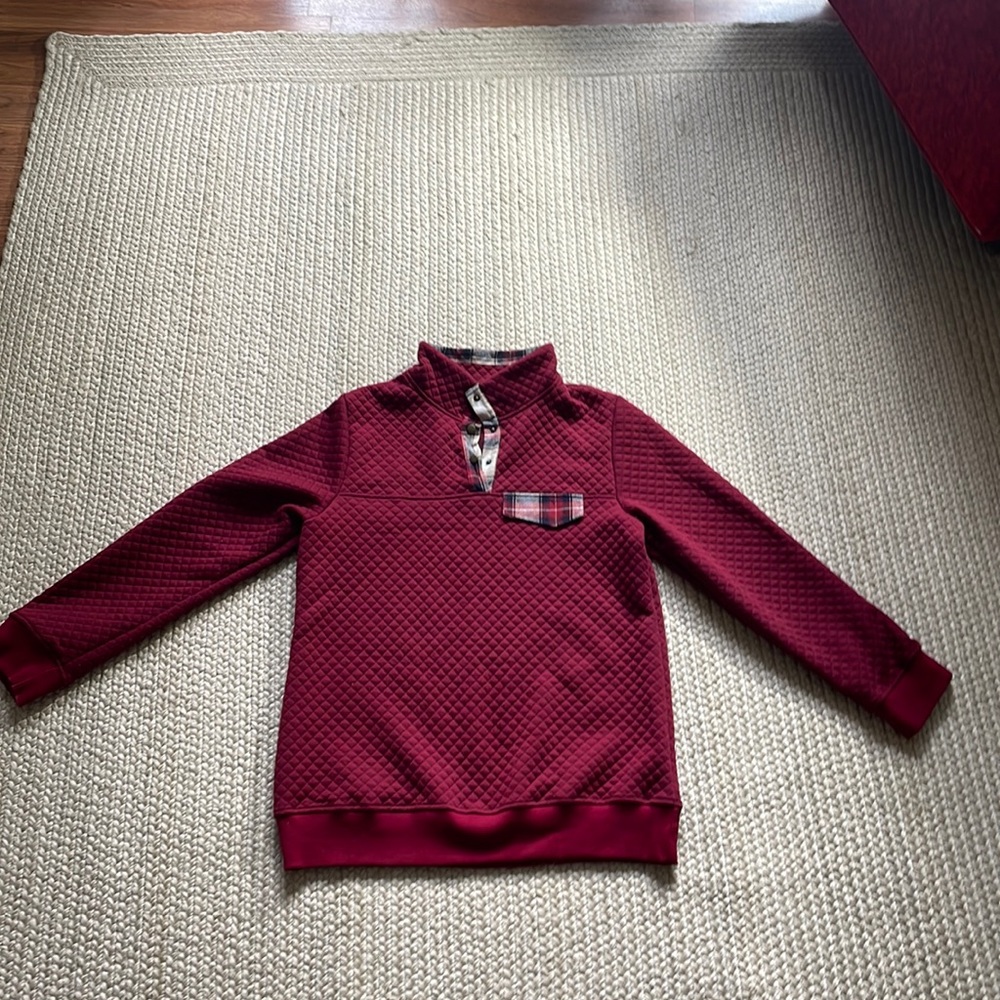 Miholl Flannel Embellished Quarter Snap Women’s Medium